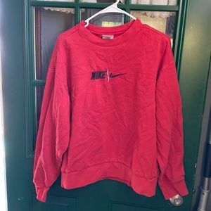 red nike crewneck